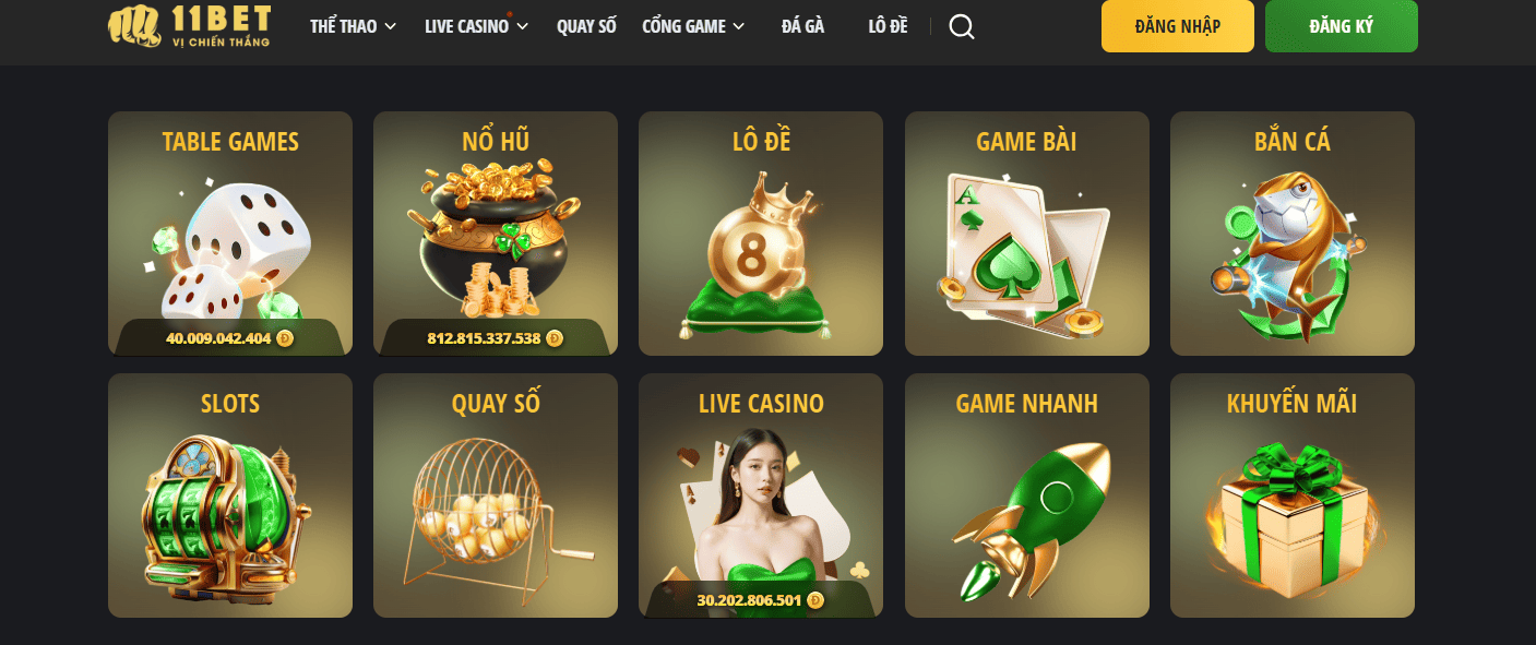 Kho game 11BET có gì đặc sắc?